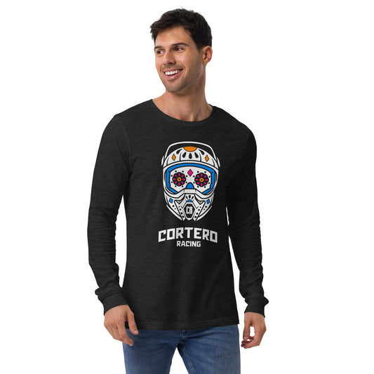 Unisex Helmet Skull Long Sleeve Tee