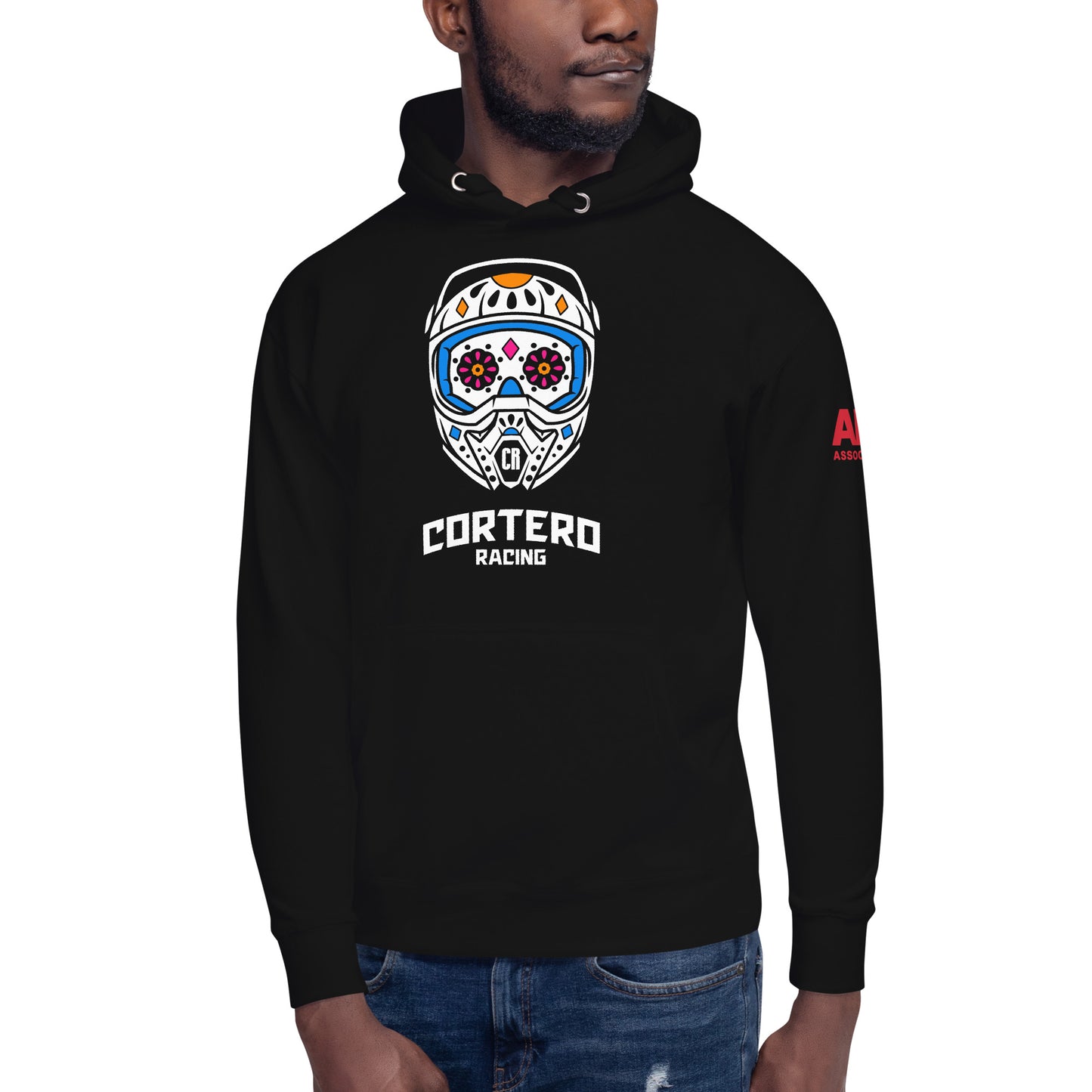 Cortero Racing Helmet Skull Unisex Hoodie