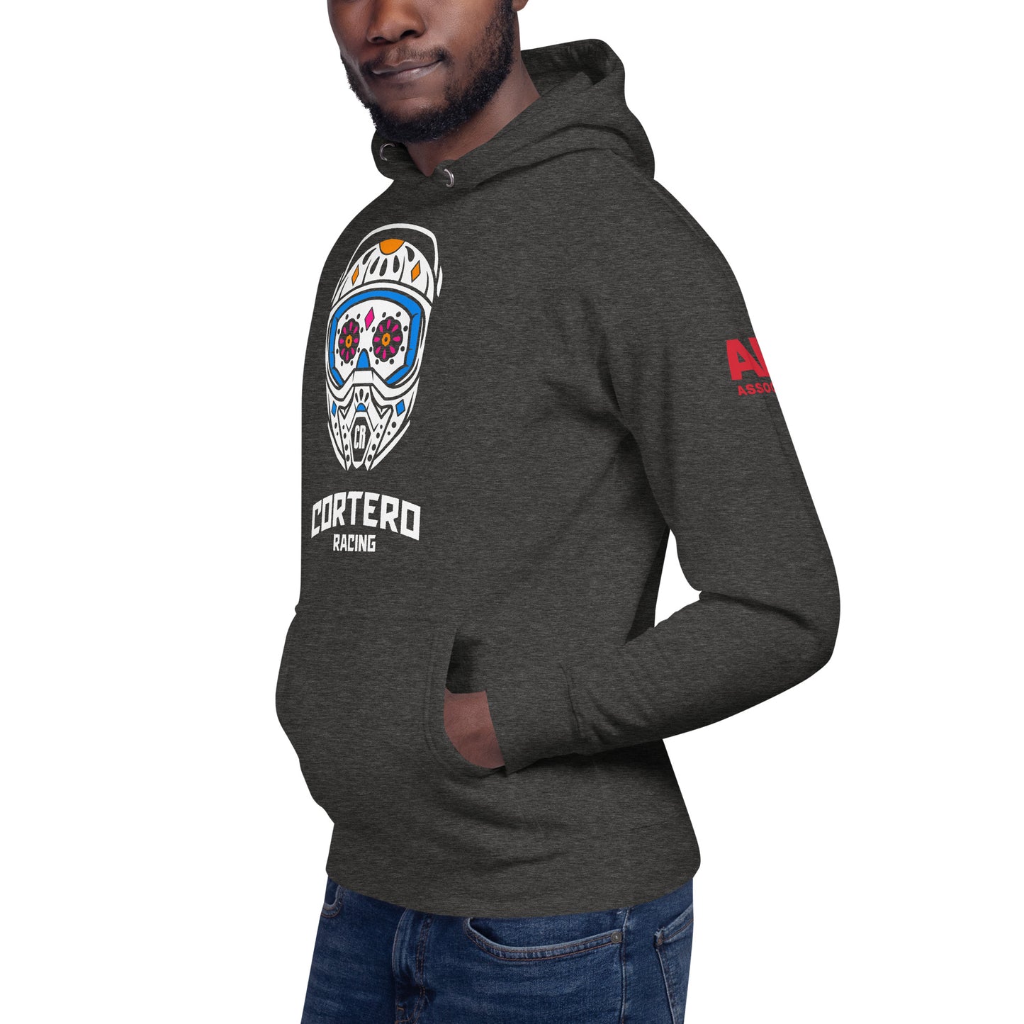 Cortero Racing Helmet Skull Unisex Hoodie