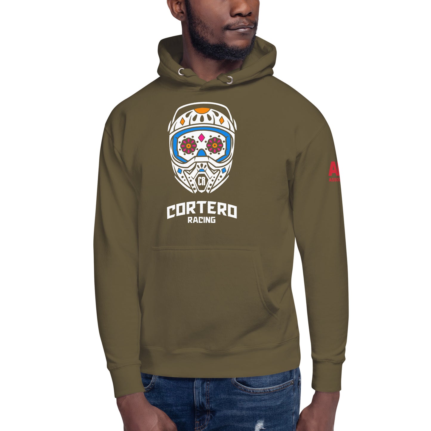 Cortero Racing Helmet Skull Unisex Hoodie