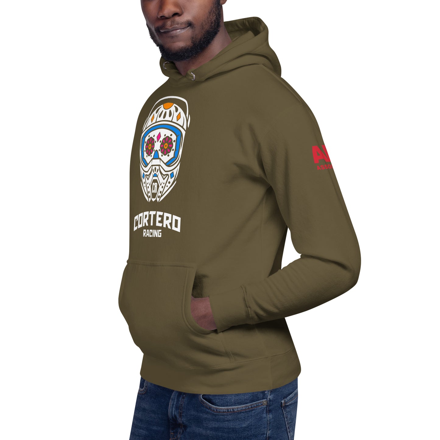 Cortero Racing Helmet Skull Unisex Hoodie