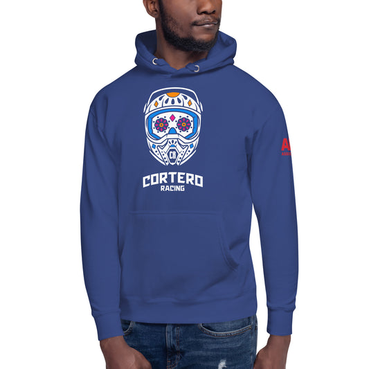 Cortero Racing Helmet Skull Unisex Hoodie