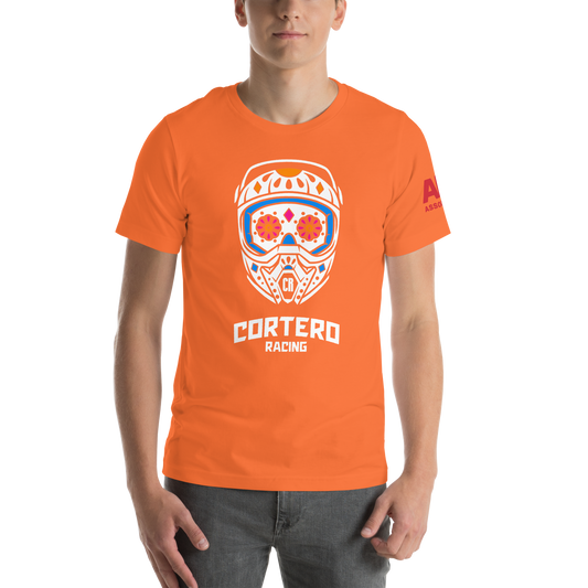 Camiseta unisex “Cortero Racing” Helmet Skull 100% algodón premium